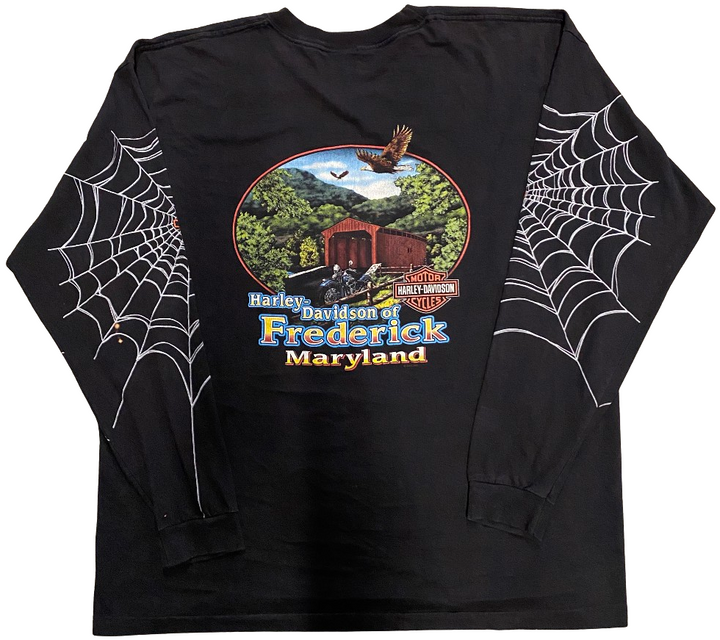 Harley Davidson 'Frederick, MD' Spiderweb Vintage Longsleeve