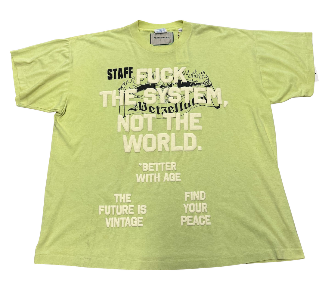 *Better With Age 'System' Pale Green Tee
