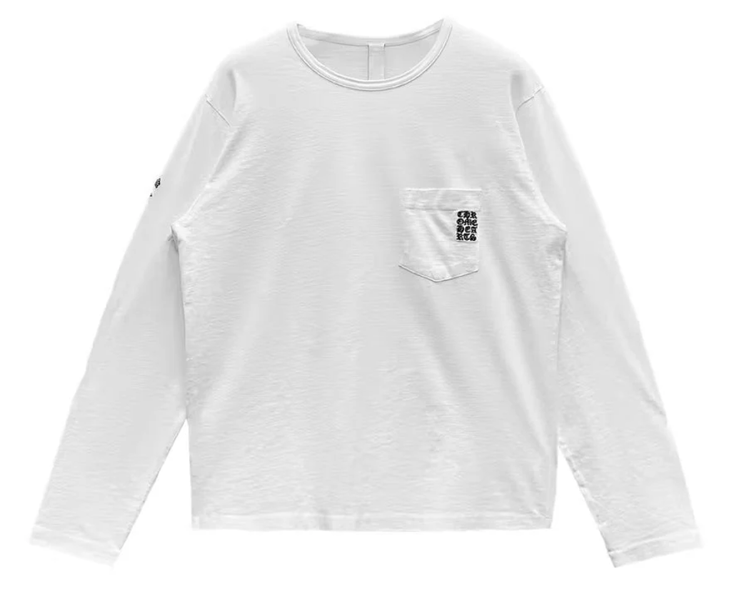 Chrome Hearts Vertical Logo Pocket Longsleeve Tee