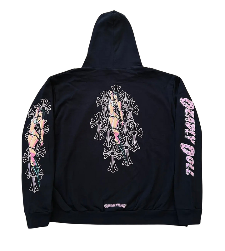 Chrome Hearts 'Deadly Doll' Black Zip Up Hoodie