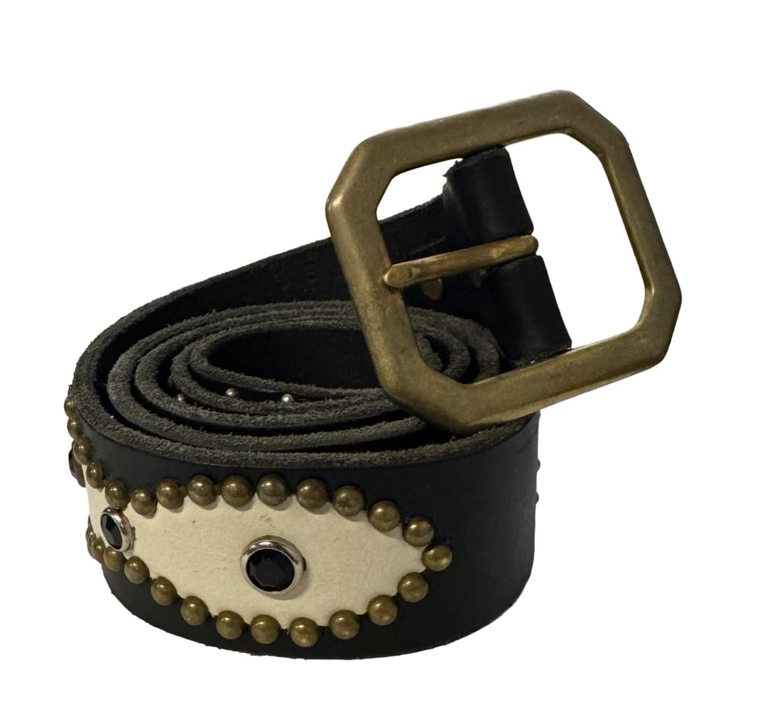 Studded 'Porn Star' Black Belt