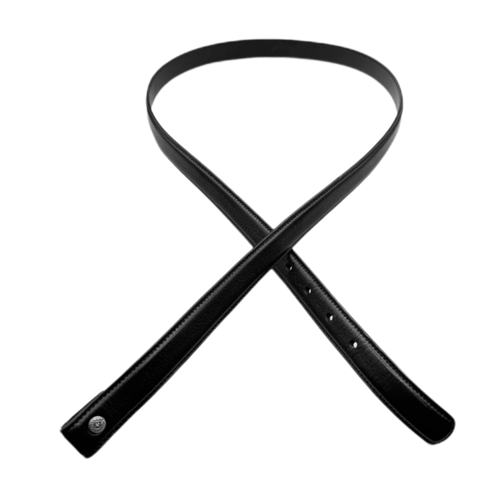 Chrome Hearts 1 inch Black Leather Belt Strap