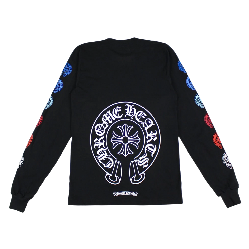 Chrome Hearts Multi Color Horse Shoe L/S T-shirt Black