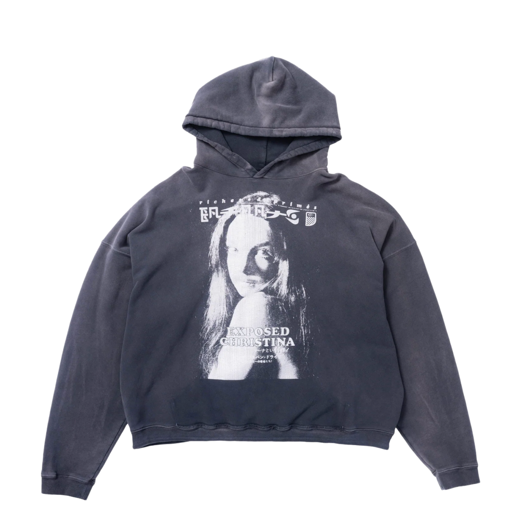 Enfatns Riches Déprimés 'Exposing Christina' Washed Black Hoodie