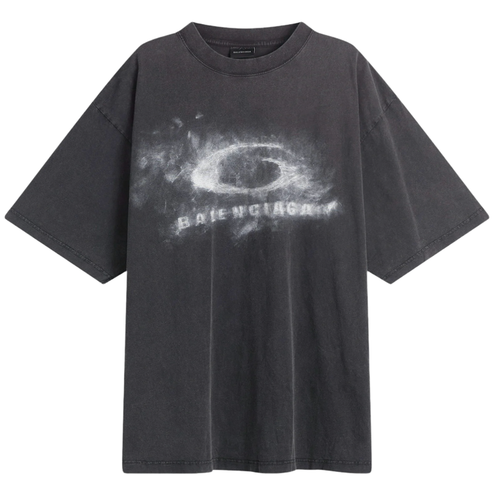 Balenciaga 'Crayon Loop' Washed Black Tee