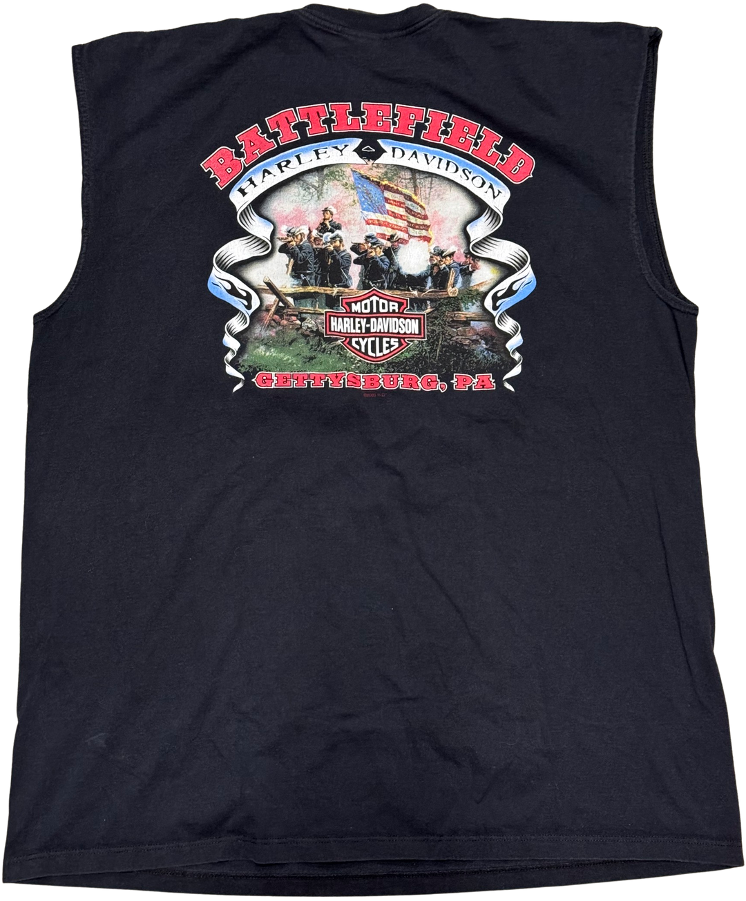 Harley Davidson 'Battlfield' Vintage Sleeveless Tee
