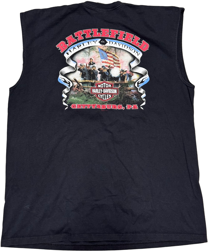 Harley Davidson 'Battlfield' Vintage Sleeveless Tee