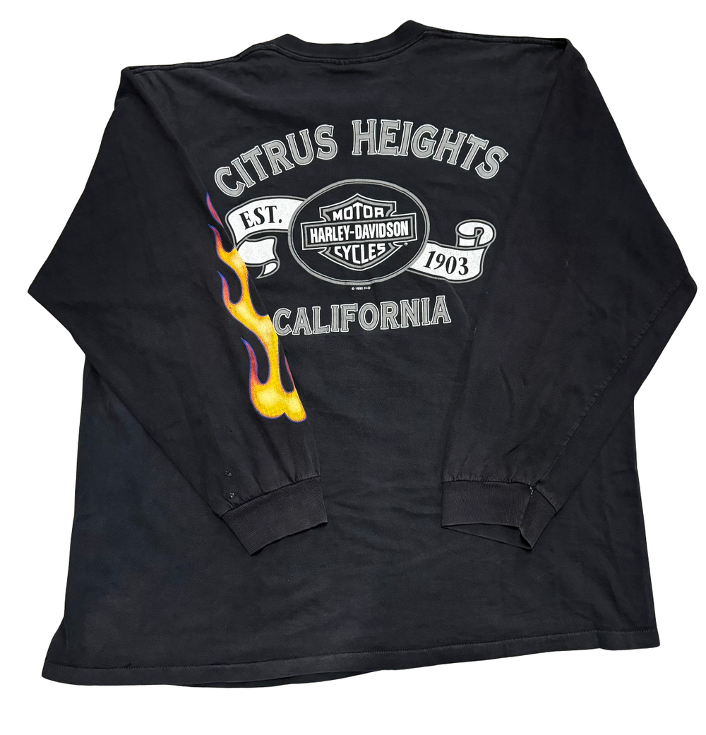 Harley Davidson 'Citrus Heights, CA' Vintage Flame Longsleeve