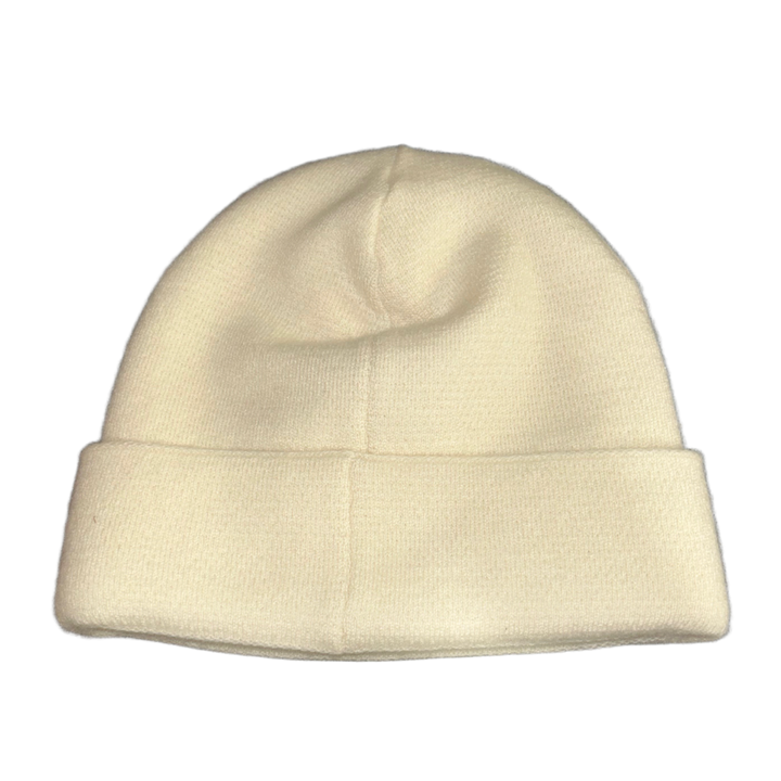 Chanel 'Multicolor Logo' Cream Cashmere Beanie