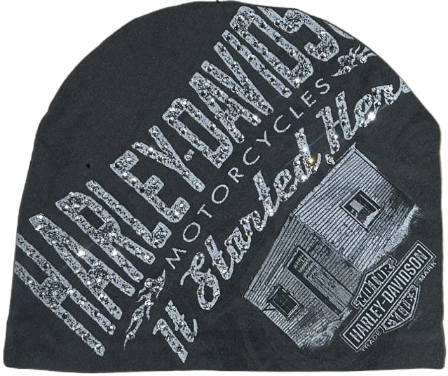 Bossi 'It Started Here' Rhinestone Vintage Beanie