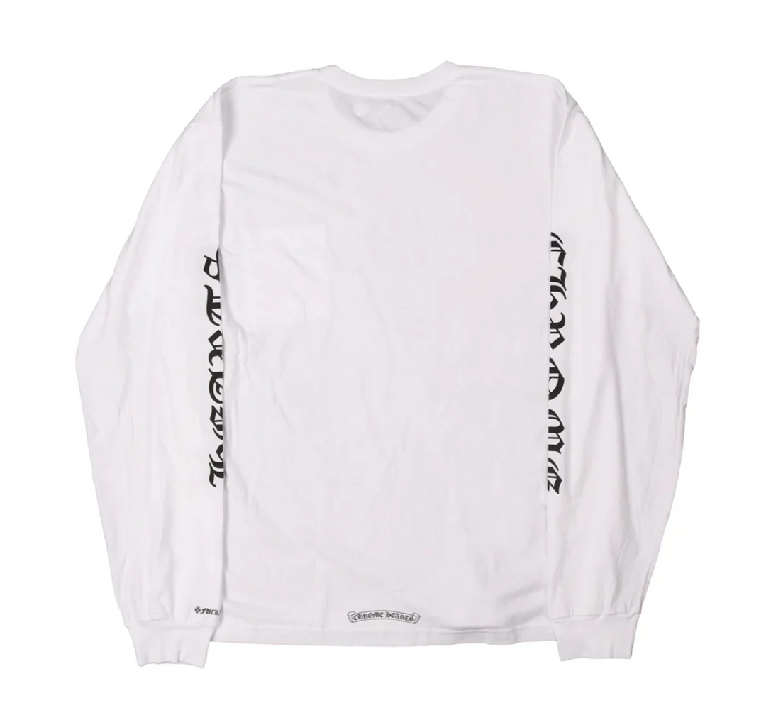 Chrome Hearts 'Neck Logo' White Longsleeve Pocket Tee