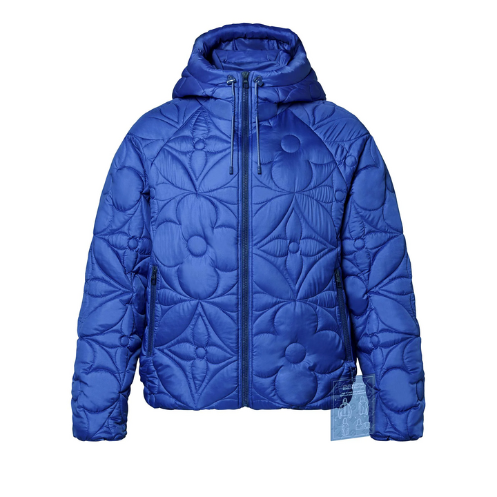 Louis Vuitton 'Quilted Flower' Blue Reversible Puffer Jacket