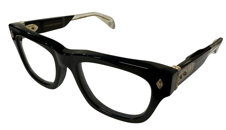 Chrome Hearts 'Dick Fitzener' Black/Gold/Crystal Glasses