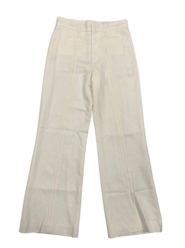 Casablanca 'Cream' Virgin Wool High Waisted Trousers