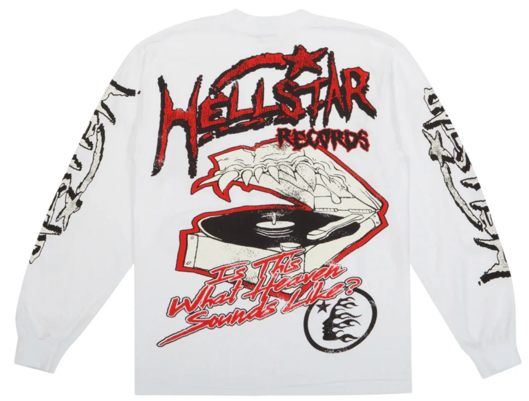 Hellstar 'Records' Longsleeve White Tee