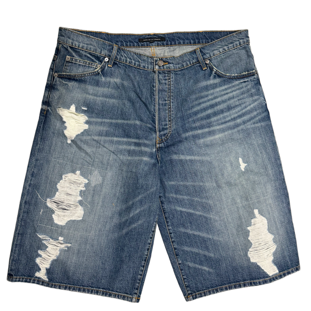 Cout De La Liberte 'Distressed' Dark Denim Shorts