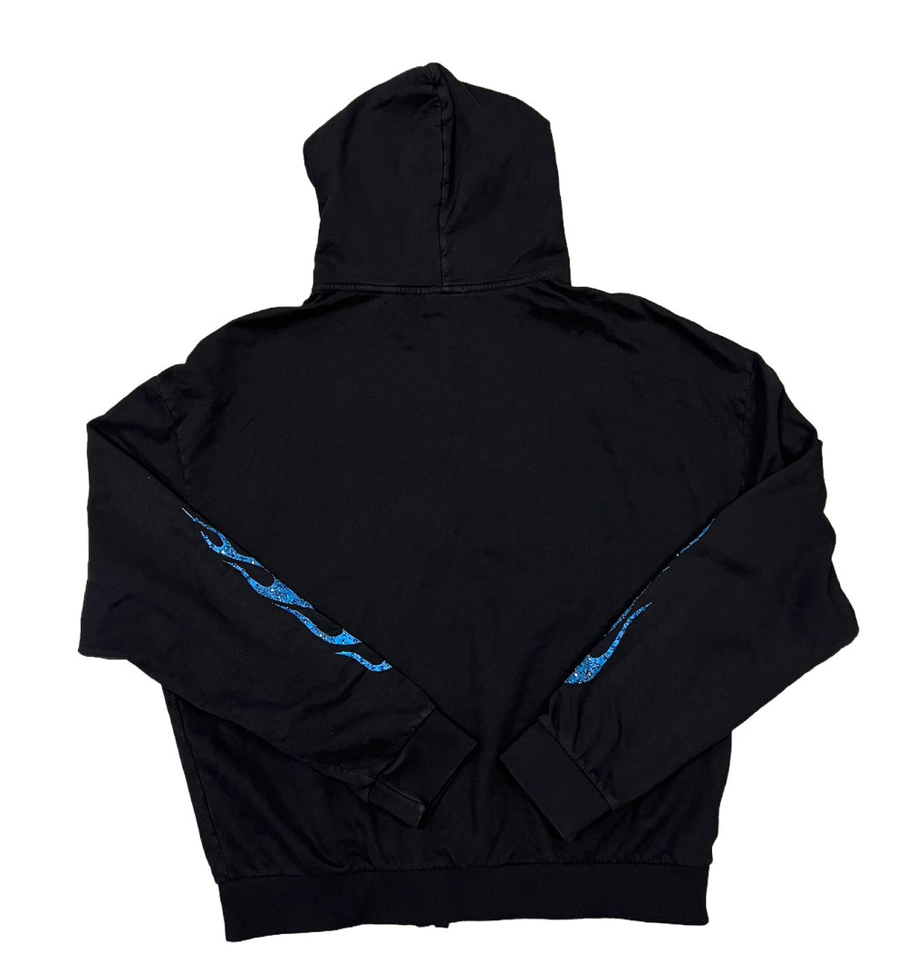 Bossi 'Blue Flame' Black Zip-Up