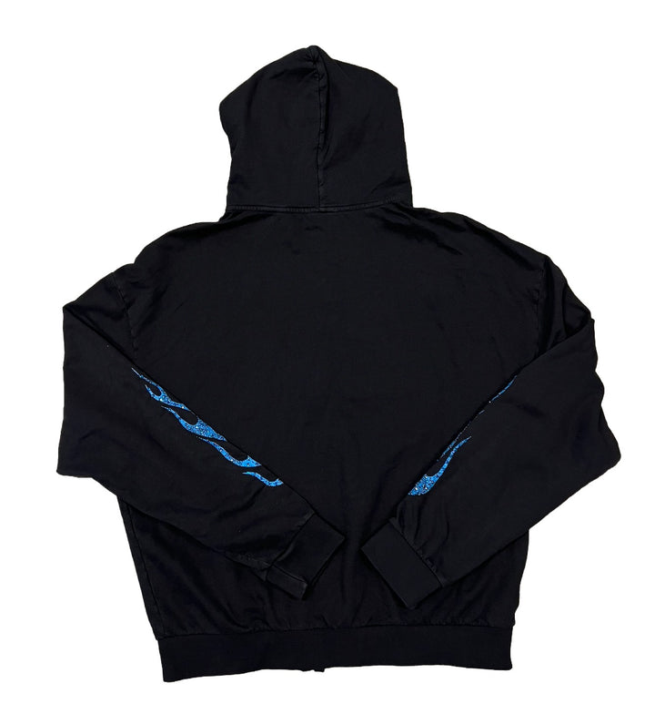 Bossi 'Blue Flame' Black Zip-Up