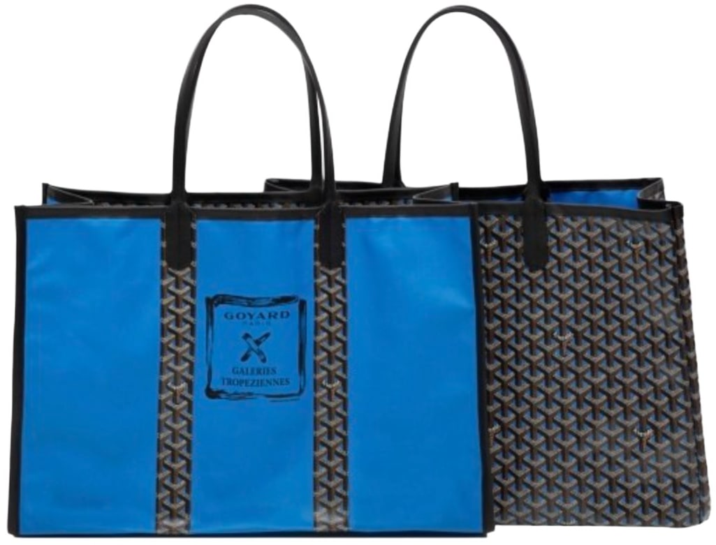 Goyard 'Blue' Goyardine Reversible Roseline Bag