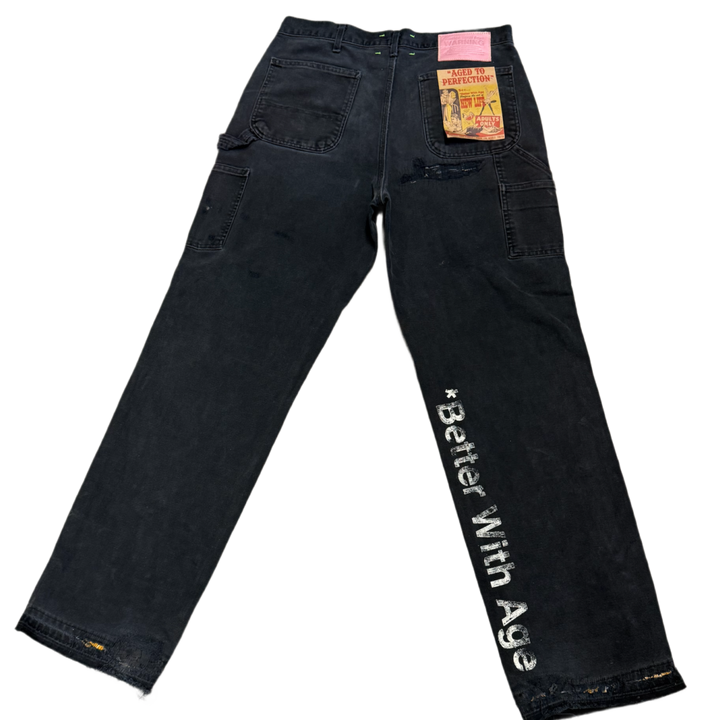 *Better With Age 'Black Wash' Patch Repair Jeans