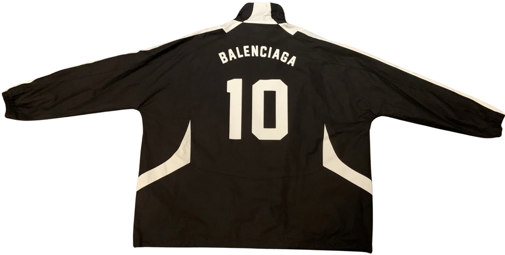 Balenciaga 'Soccer' Black / White Zip Up Track Jacket
