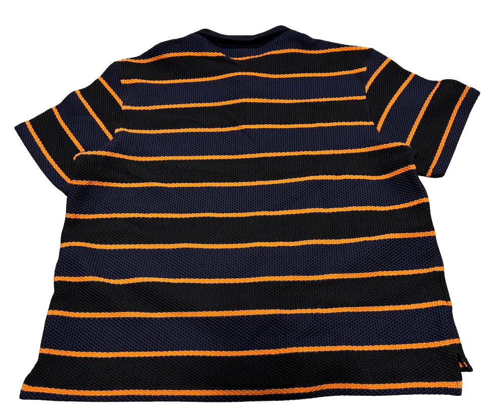 Marni 'Orange Blue Stripe' Knit Polo Shirt