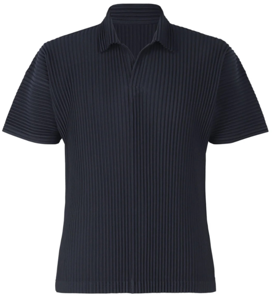 Homme Plissé Issey Miyake 'Navy' Polo Shirt