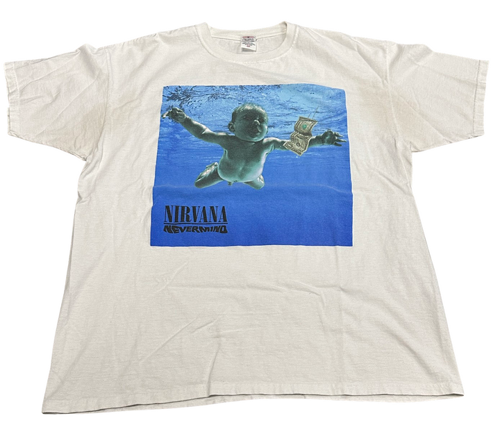 Nirvana Vintage 'Nevermind' White Tee