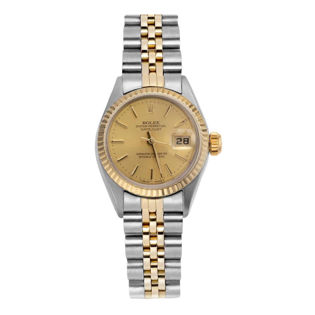 Rolex Datejust 'Champagne Stick Dial' 26 Jubilee Bracelet Watch 69173