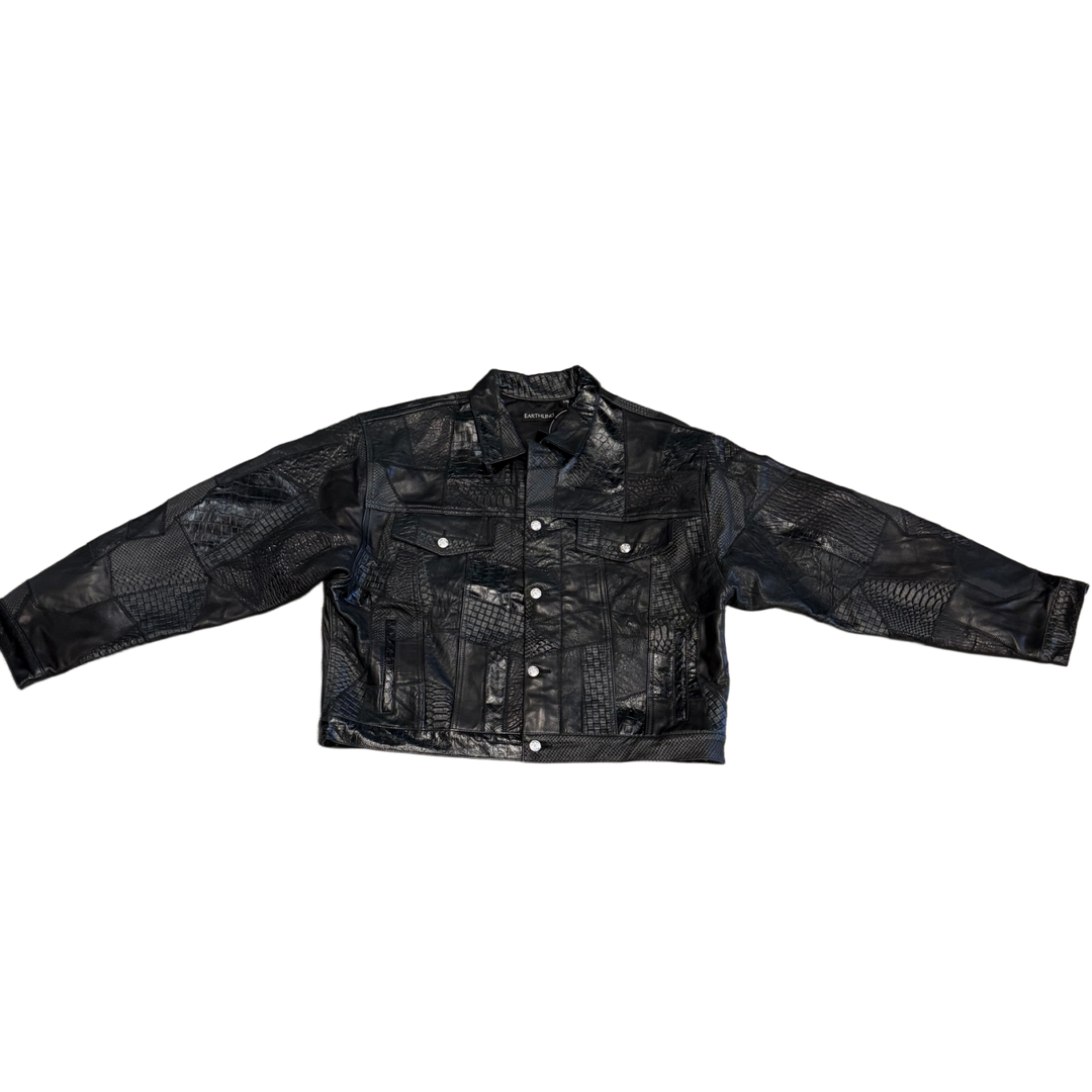 Earthling VIP 'Black' Body Shop Patchwork Leather Jacket