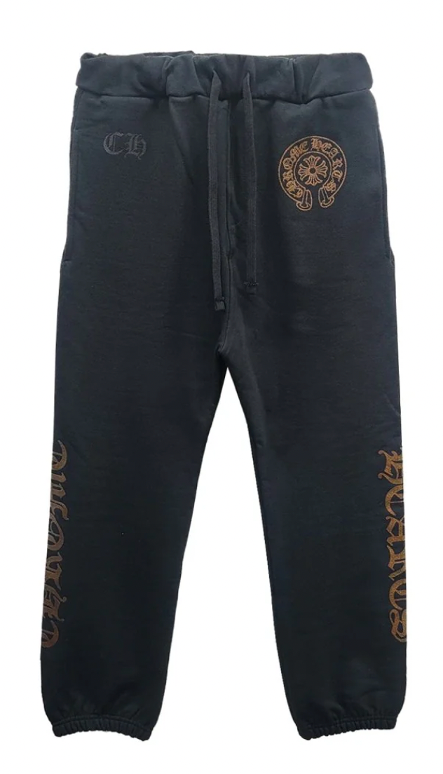Chrome Hearts 'Brown Glitter' 1988 Black Sweatpants