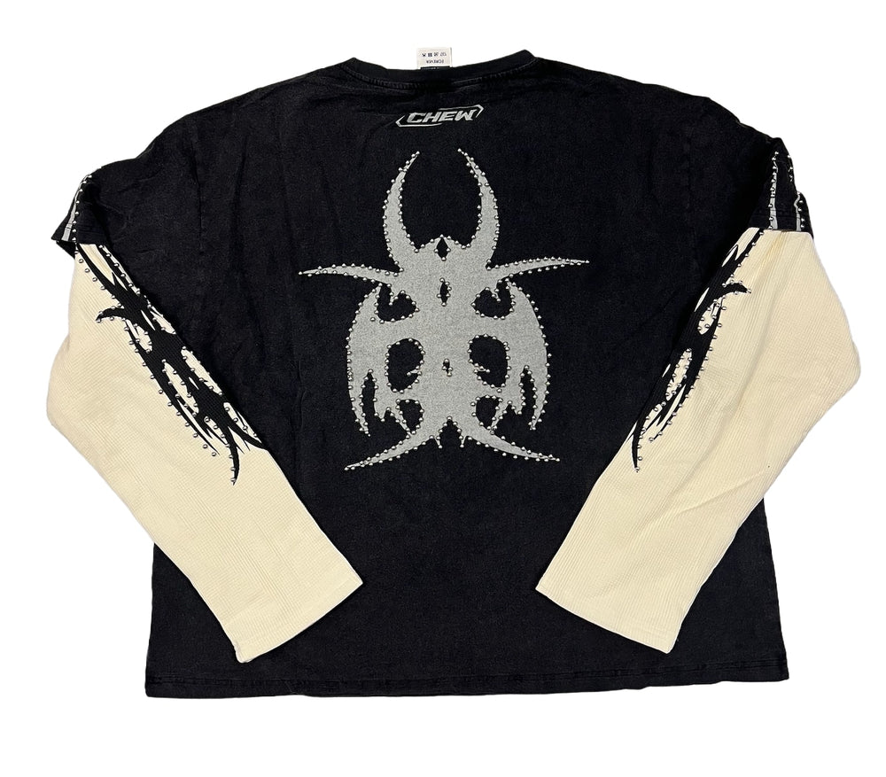 Chew Forever 'Studded Roach' Thermal Longsleeve