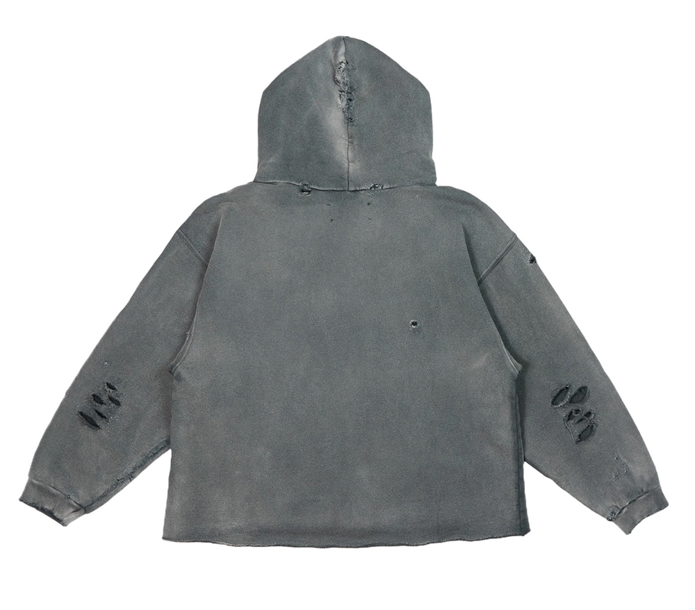 Satoshi Nakamoto 'Destructo' Washed Black Hoodie