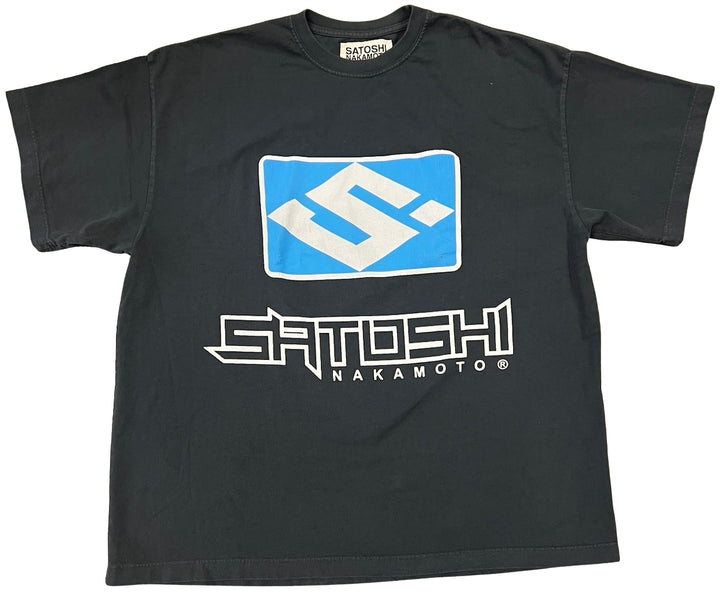 Satoshi Nakamoto 'S Logo' Grey Tee