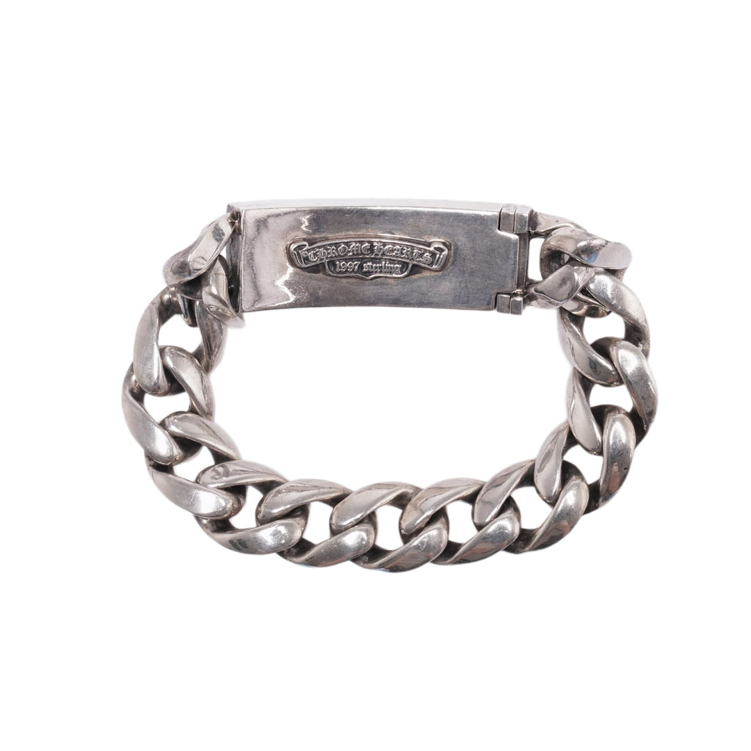 Chrome Hearts 'Floral Cross' 9.5in Silver Bracelet