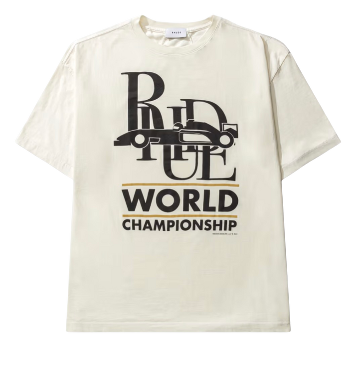 Rhude 'World Championship' Cream Tee