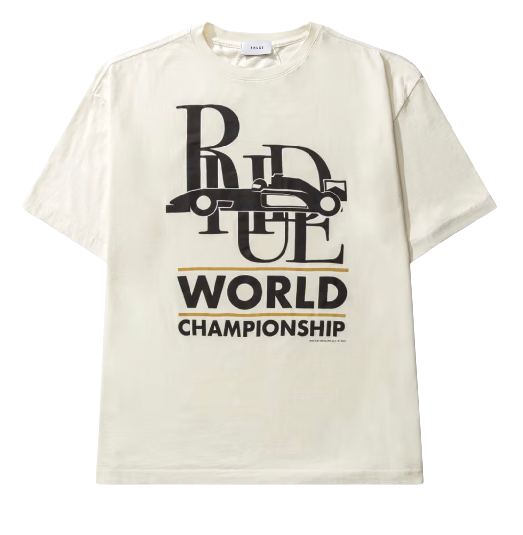 Rhude 'World Championship' Cream Tee