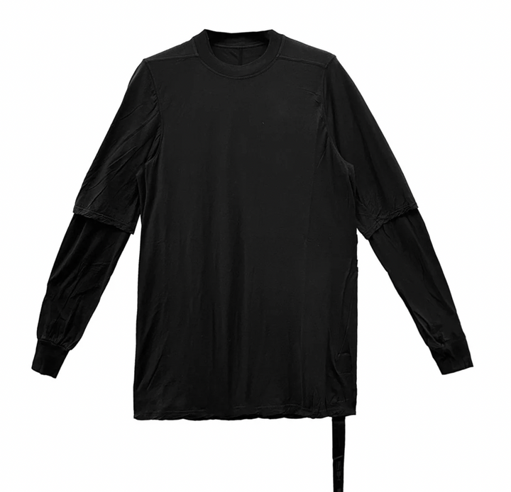 Rick Owens DRKSHDW 'Hustler' Black Layered Tee