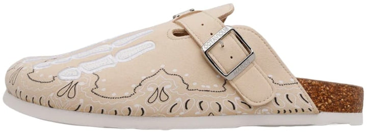 Octavious Marks 'Beige' Paisley Print Clogs