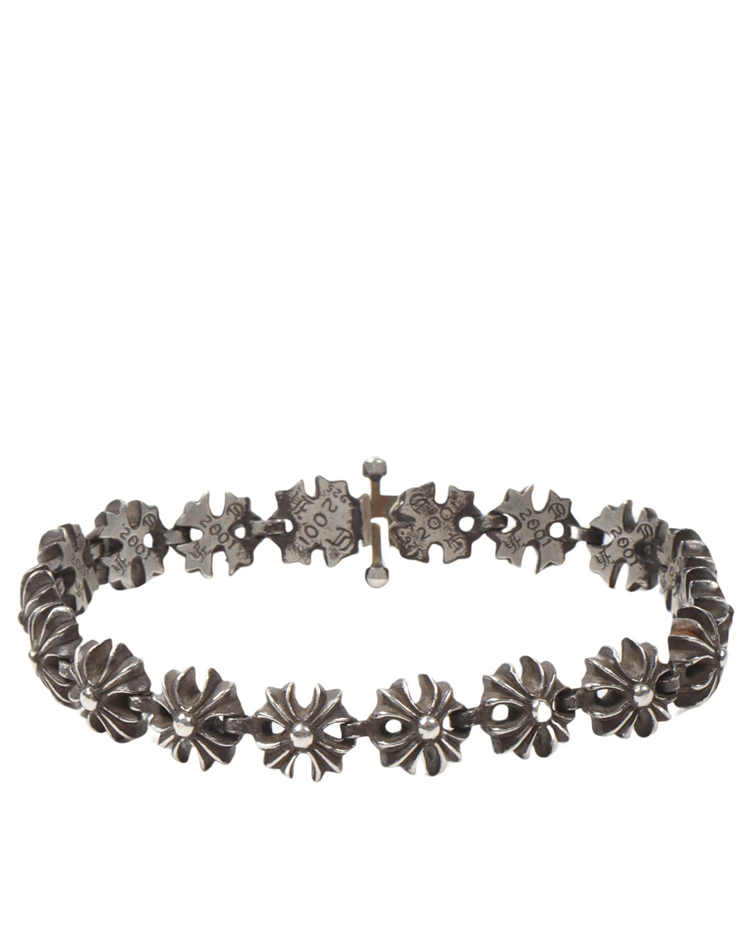 Chrome Hearts 'Mini Plus Cross' 8" Silver Bracelet