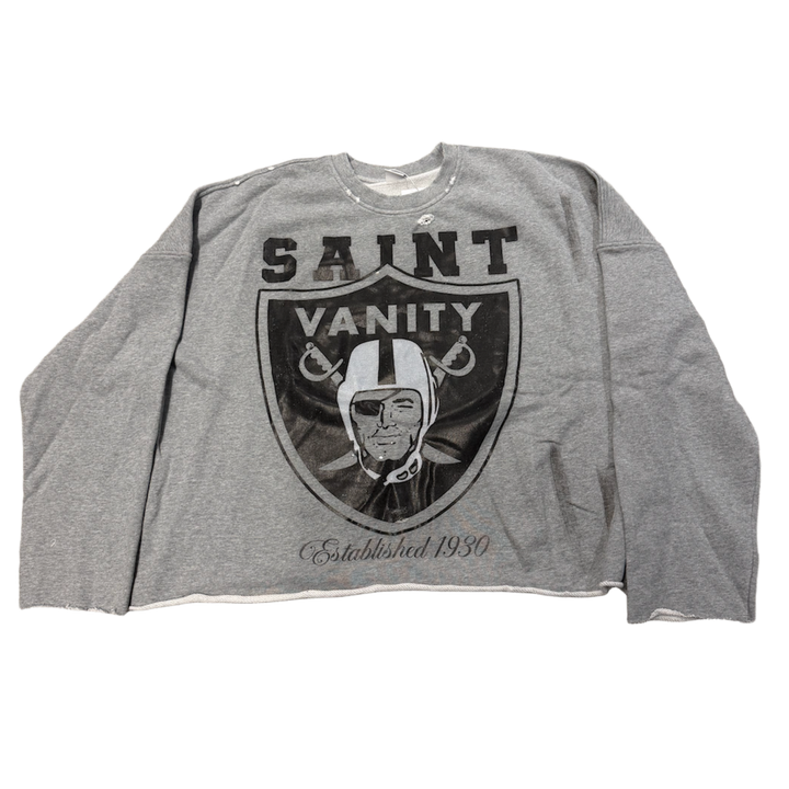 Saint Vanity 'Raiders' Distressed Crewneck