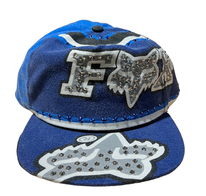 Bossi 'Dark/Light Blue' Fox Rhinestone Hat