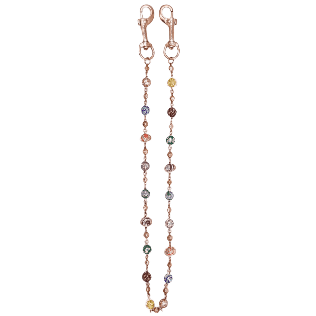 Starchain World 'Rose Gold' Small Planets Wallet Chain