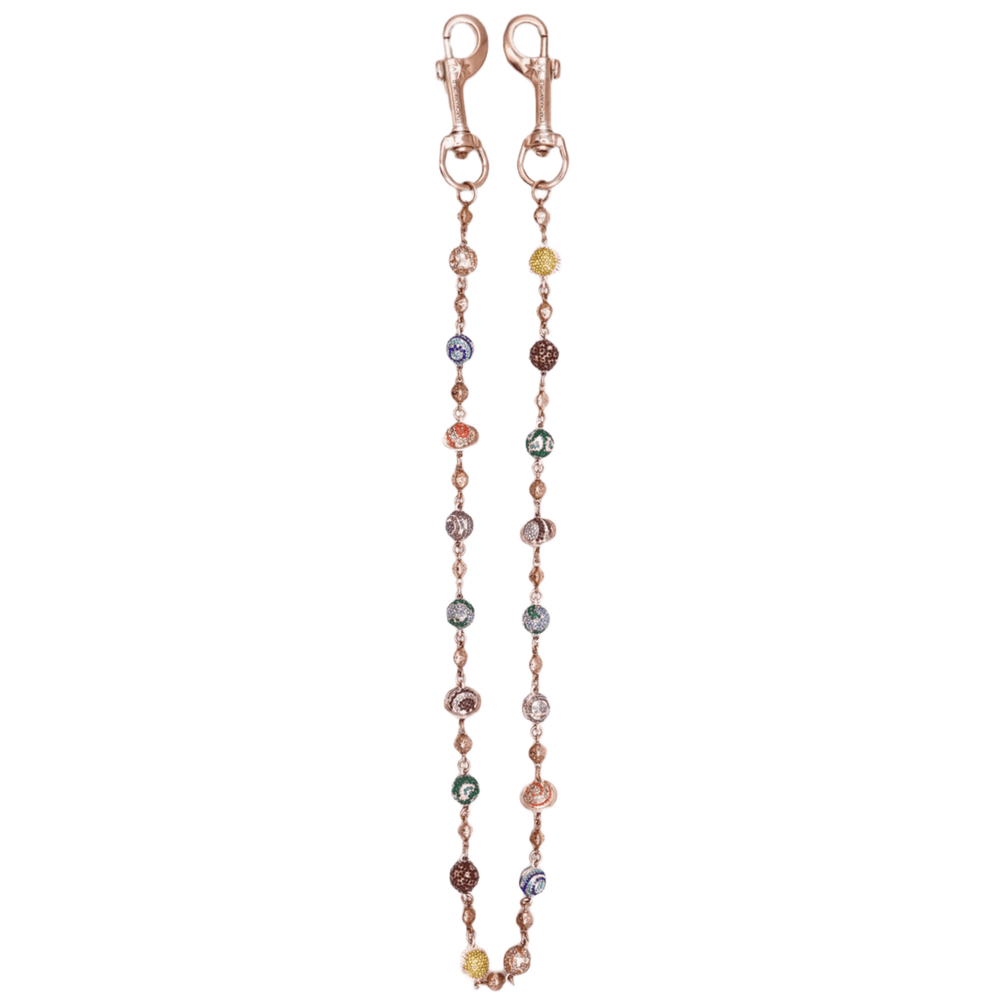 Starchain World 'Rose Gold' Small Planets Wallet Chain