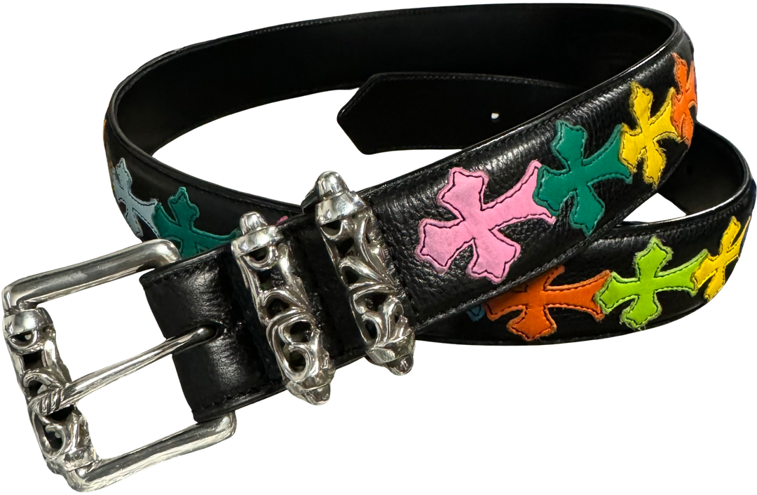 Chrome Hearts 'Multicolor' Cemetery Patch Double Roller Belt
