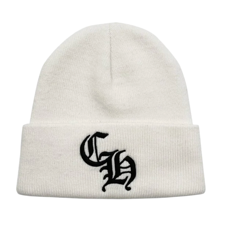 Chrome Hearts 'CH Logo' White Beanie