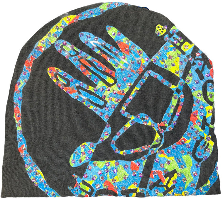 Bossi 'Multicolor Hand' Vintage Rhinestone Beanie