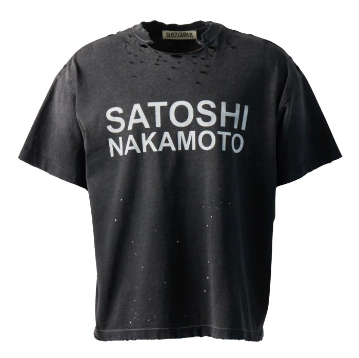 Satoshi Nakamoto 'Destroyed Luke' Black Tee