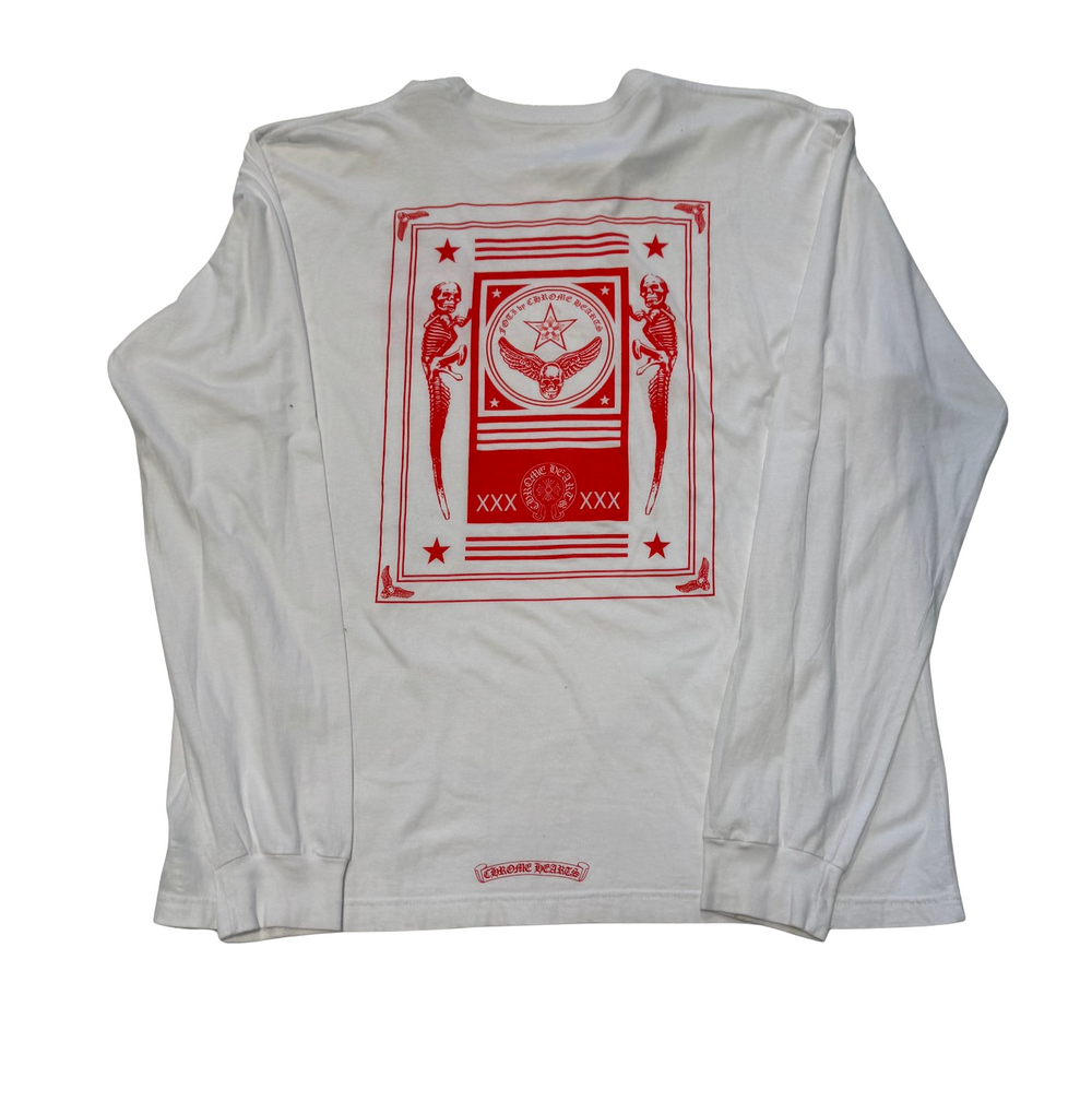 Chrome Hearts x Foti 'Red Logo' White Tee