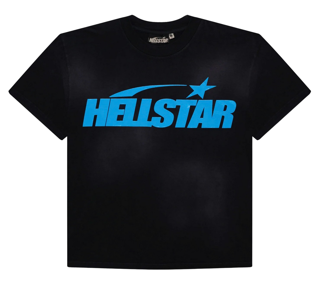 Hellstar 'Blue Gel' Classic Logo Black Tee